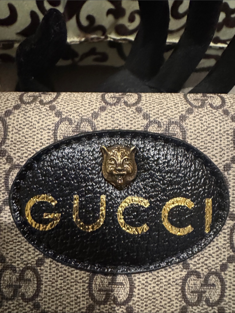 NEW Gucci Supreme Monogram Neo Vintage Web Belt Bag Black - Picture 2 of 12